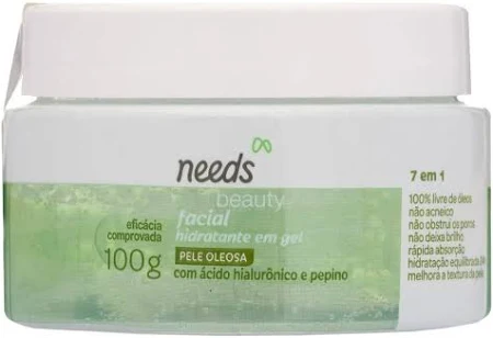 Hidratante Facial em Gel 7 em 1 com Ácido Hialurônico e Pepino 100G