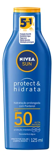 Protetor Solar Corpo E Rosto Nivea Sun Protect & Hidrata FPS50 200mlProtetor Solar Corpo E Rosto Nivea Sun Protect & Hidrata FPS50 200mlProtetor Solar Corpo E Rosto Nivea Sun Protect & Hidrata FPS50 200ml